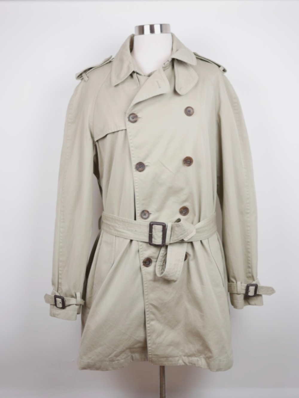 Banana Republic Classic Beige Cotton Trench Coat - Women’s S - Picture 1 of 11